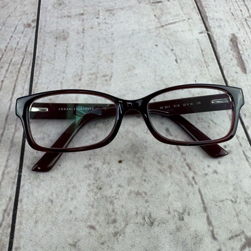 Armani Exchange AX3017 8118 Eyeglasses Frames Burgundy 52-16-135